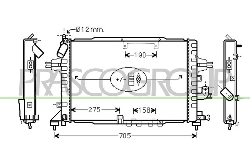 PRASCO Radiatore, Raffreddamento motore OP410R004
