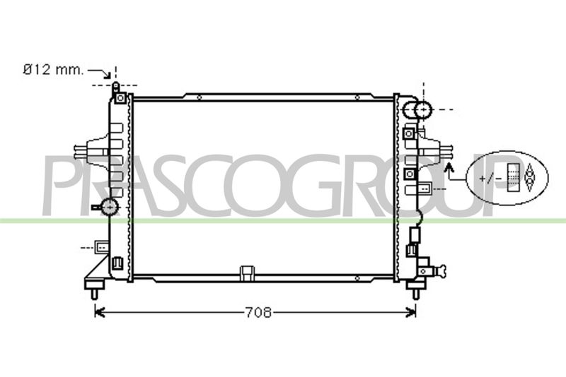 PRASCO Radiatore, Raffreddamento motore OP410R005
