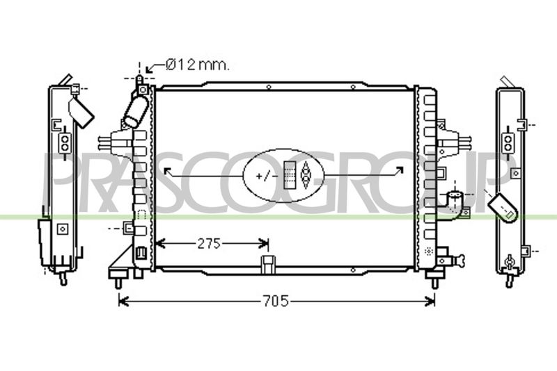 PRASCO Radiatore, Raffreddamento motore OP410R006