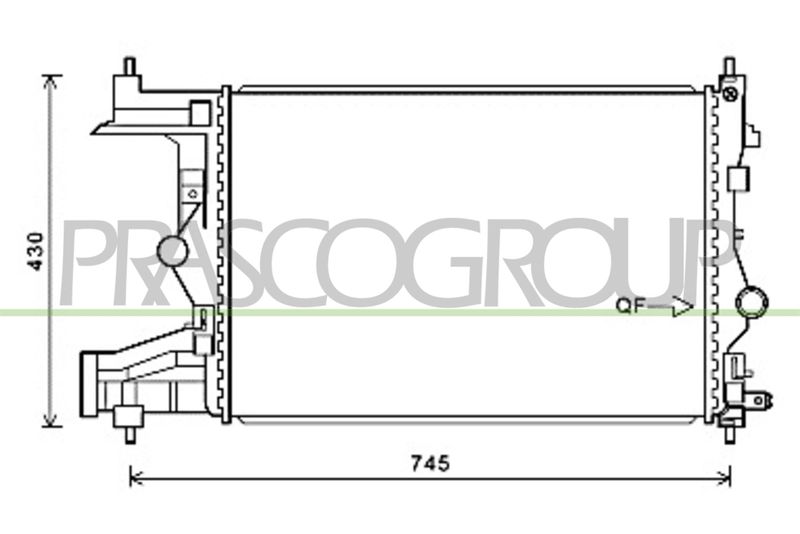 PRASCO Radiatore, Raffreddamento motore OP416R006