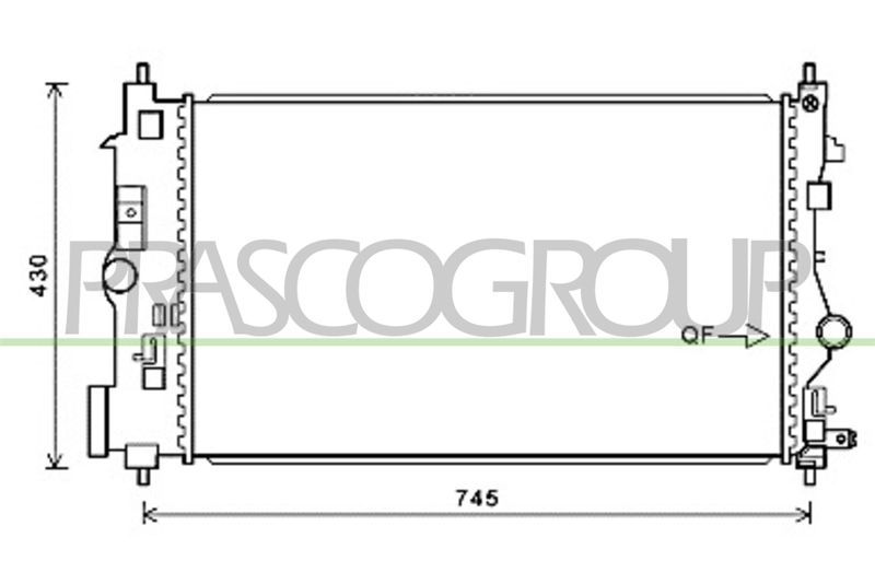 PRASCO Radiatore, Raffreddamento motore OP416R007