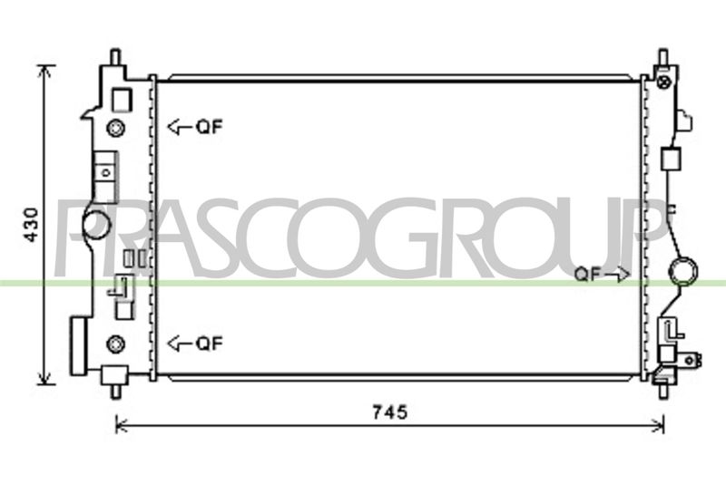 PRASCO Radiatore, Raffreddamento motore OP416R009