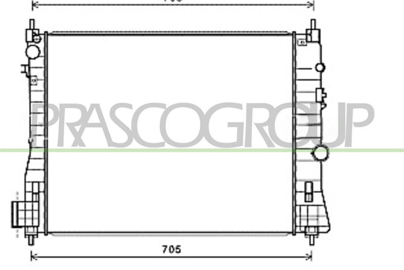 PRASCO Radiatore, Raffreddamento motore OP700R006