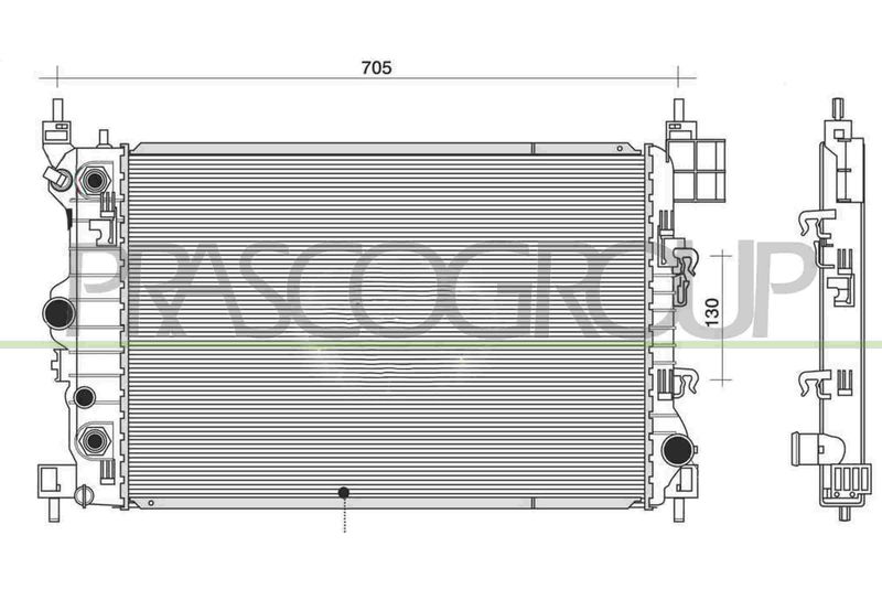 PRASCO Radiatore, Raffreddamento motore OP700R008
