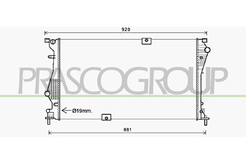 PRASCO Radiatore, Raffreddamento motore OP934R007