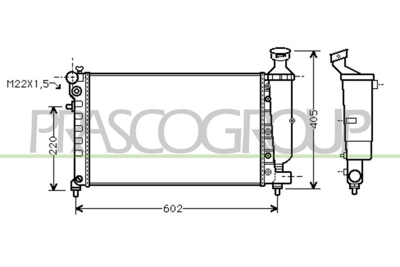 PRASCO Radiatore, Raffreddamento motore PG007R002