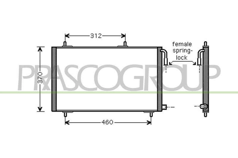 PRASCO Condensatore, Climatizzatore PG009C002