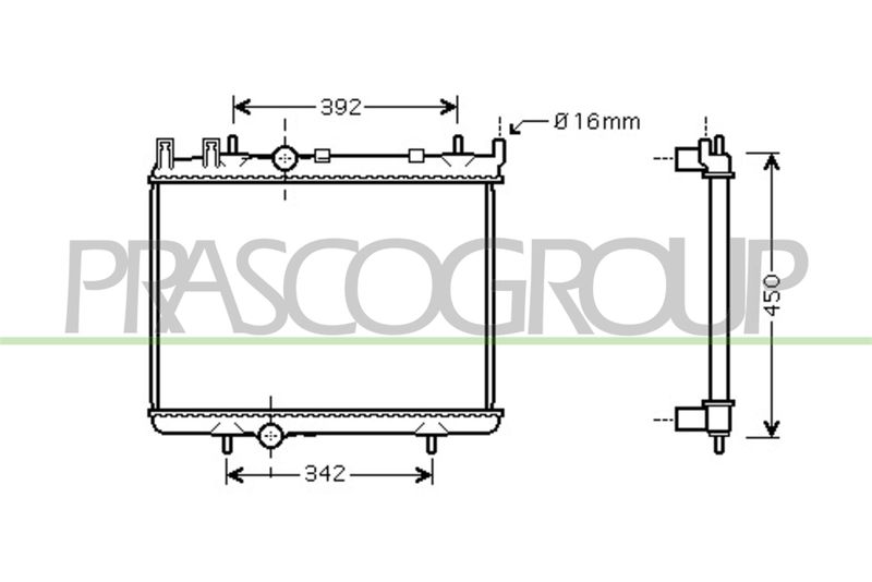 PRASCO Radiatore, Raffreddamento motore PG009R016