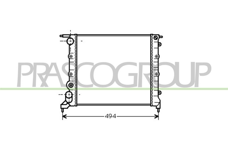 PRASCO Radiatore, Raffreddamento motore RN023R015