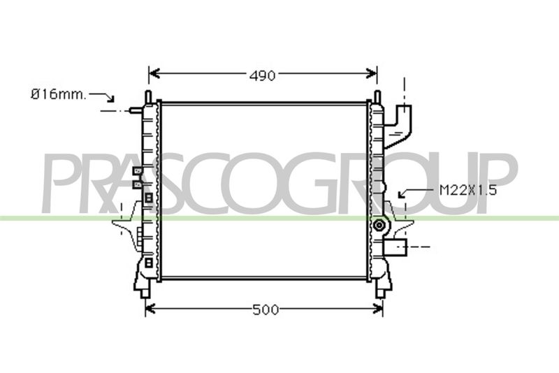 PRASCO Radiatore, Raffreddamento motore RN025R006