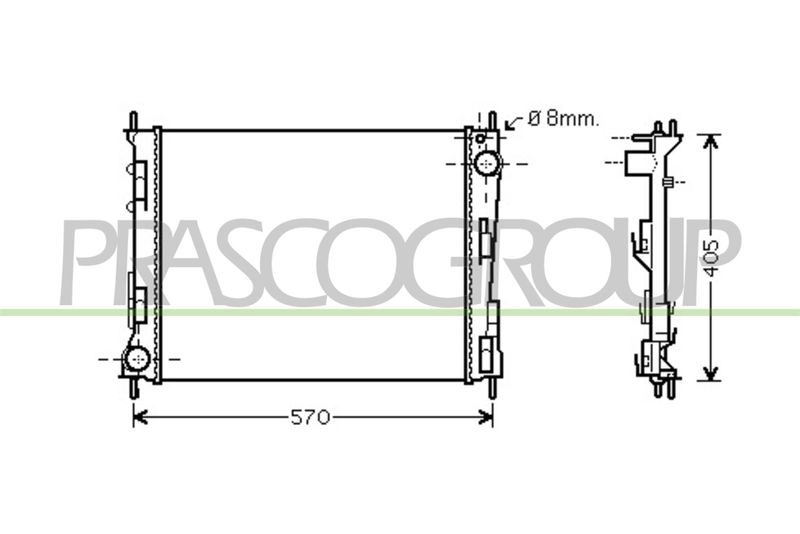 PRASCO Radiatore, Raffreddamento motore RN025R009