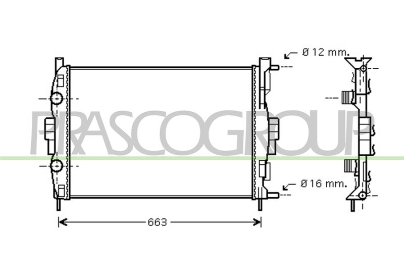 PRASCO Radiatore, Raffreddamento motore RN032R005