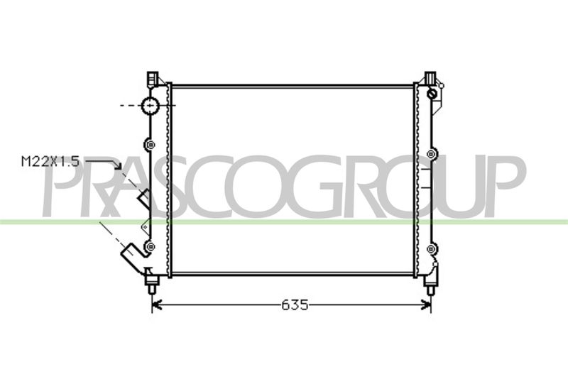 PRASCO Radiatore, Raffreddamento motore RN082R004