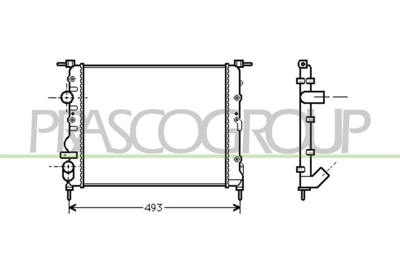 PRASCO Radiatore, Raffreddamento motore RN320R003