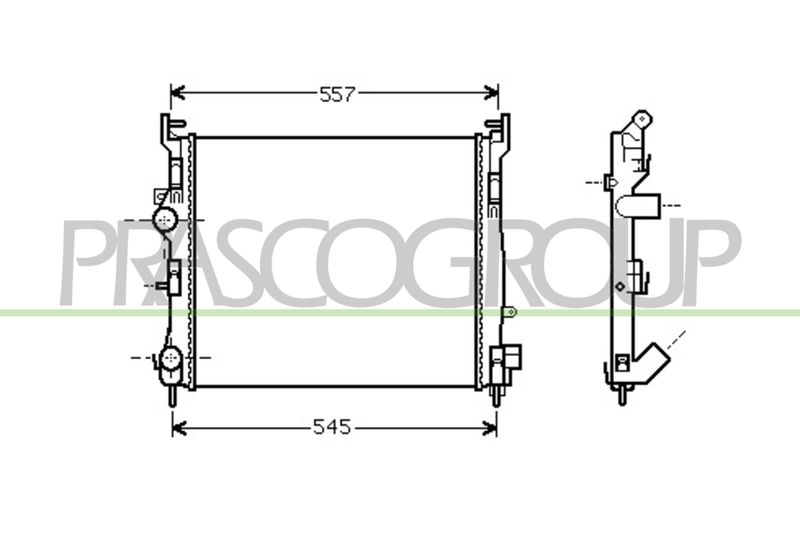 PRASCO Radiatore, Raffreddamento motore RN322R011