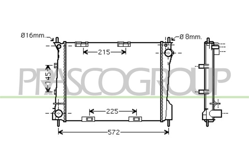 PRASCO Radiatore, Raffreddamento motore RN325R003