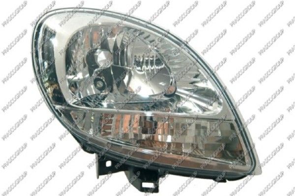 PROIETTORE DX H4-ELETT-CROMATO-FANALE BIANCO-SENZA MOTORE NISSAN KUBISTAR Mod 05/03 08/07