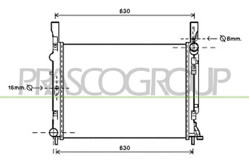 PRASCO Radiatore, Raffreddamento motore RN918R003