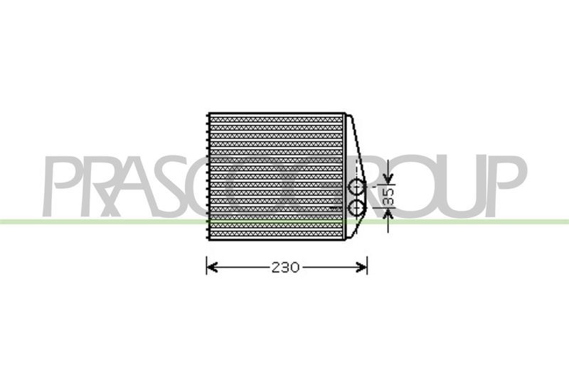 PRASCO Scambiatore calore, Riscaldamento abitacolo SA015H001
