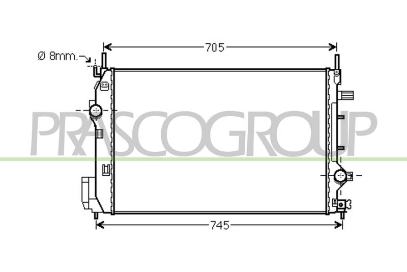 PRASCO Radiatore, Raffreddamento motore SA017R001