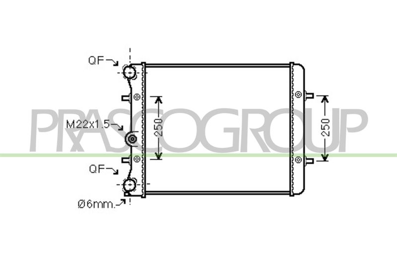 PRASCO Radiatore, Raffreddamento motore SK020R003