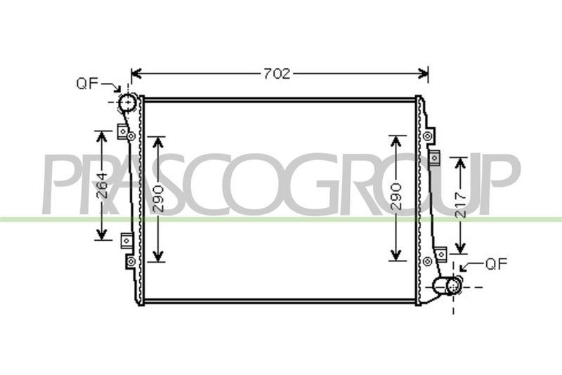 PRASCO Radiatore, Raffreddamento motore SK024R007
