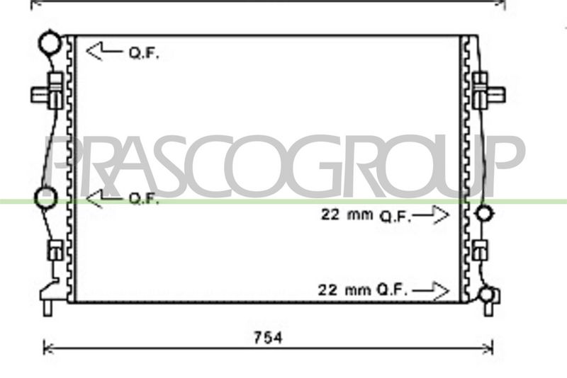 PRASCO Radiatore, Raffreddamento motore SK030R005