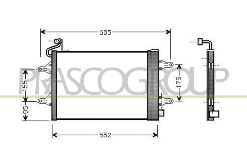 PRASCO Condensatore, Climatizzatore SK320C001