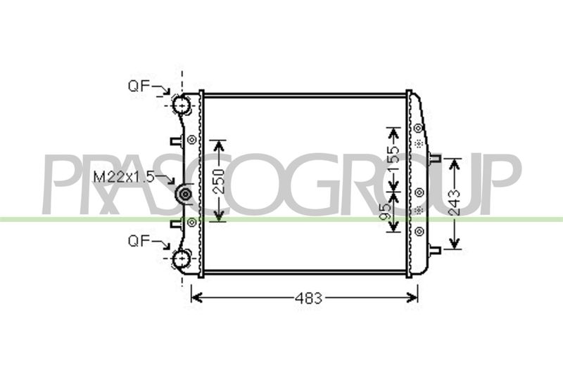 PRASCO Radiatore, Raffreddamento motore SK320R001