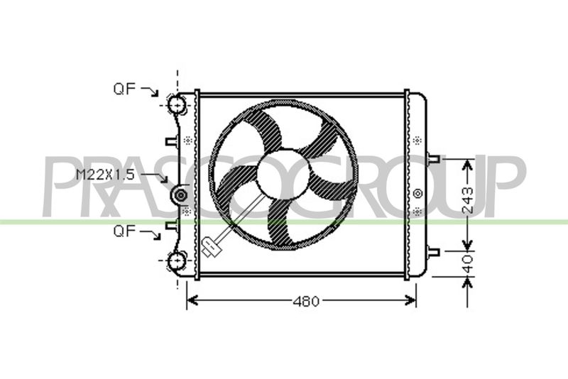 PRASCO Radiatore, Raffreddamento motore SK320R005