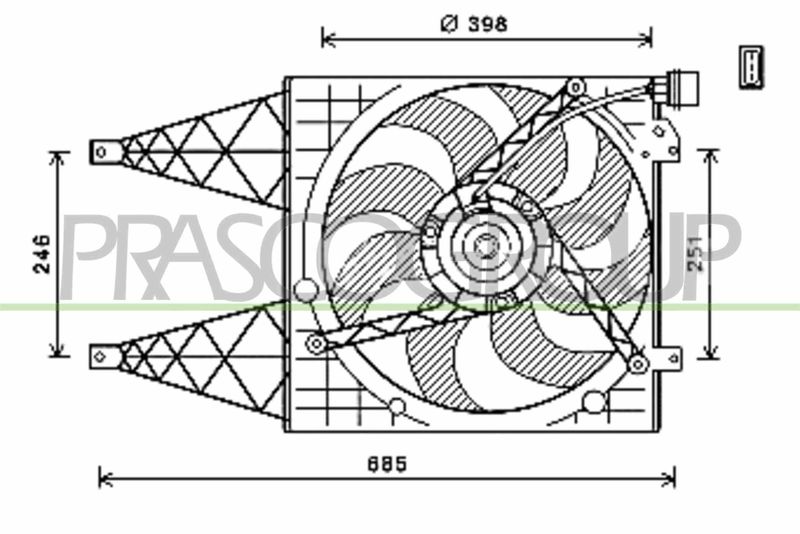 PRASCO Ventola, Raffreddamento motore SK322F002