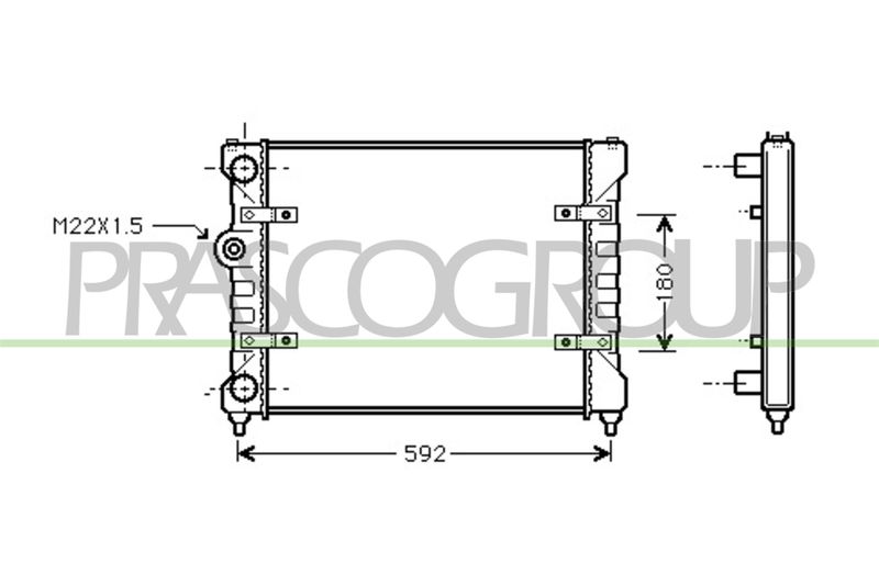 PRASCO Radiatore, Raffreddamento motore ST001R007