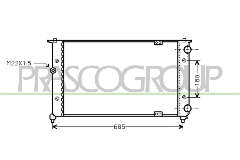 PRASCO Radiatore, Raffreddamento motore ST027R006