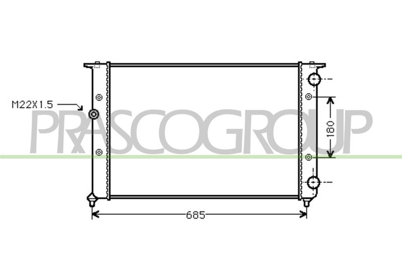 PRASCO Radiatore, Raffreddamento motore ST027R011