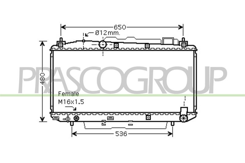 PRASCO Radiatore, Raffreddamento motore TY283R008
