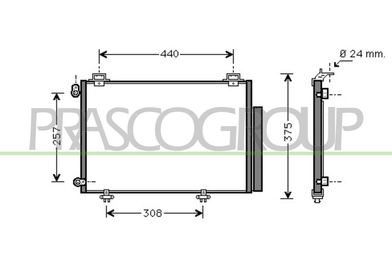 PRASCO Condensatore, Climatizzatore TY320C001