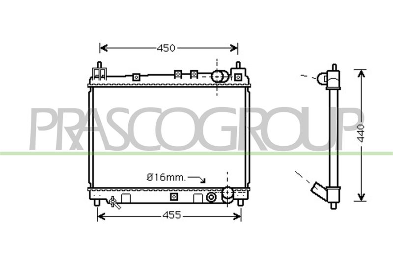 PRASCO Radiatore, Raffreddamento motore TY320R002