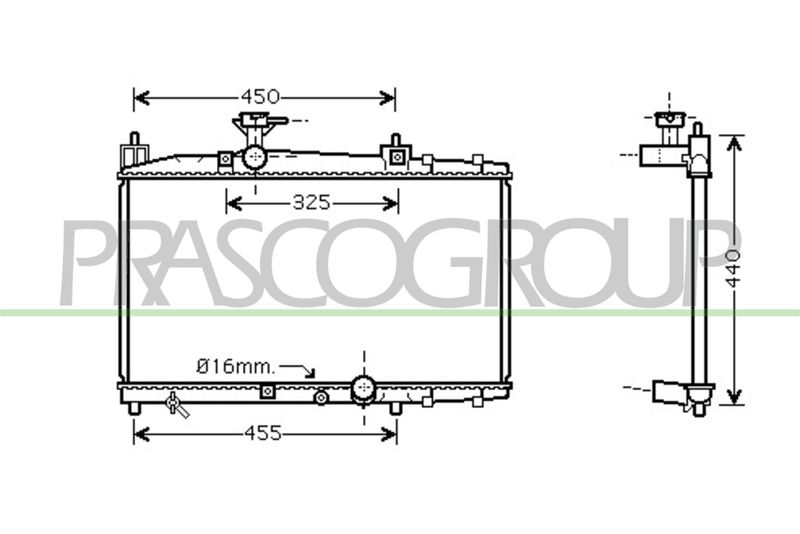 PRASCO Radiatore, Raffreddamento motore TY320R005