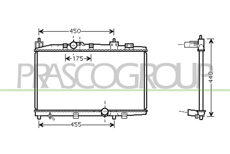 PRASCO Radiatore, Raffreddamento motore TY324R003