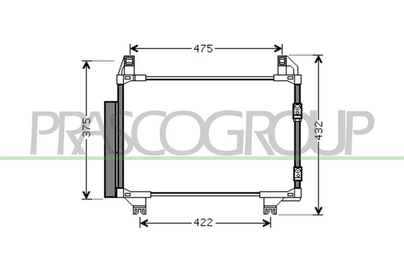 PRASCO Condensatore, Climatizzatore TY325C003