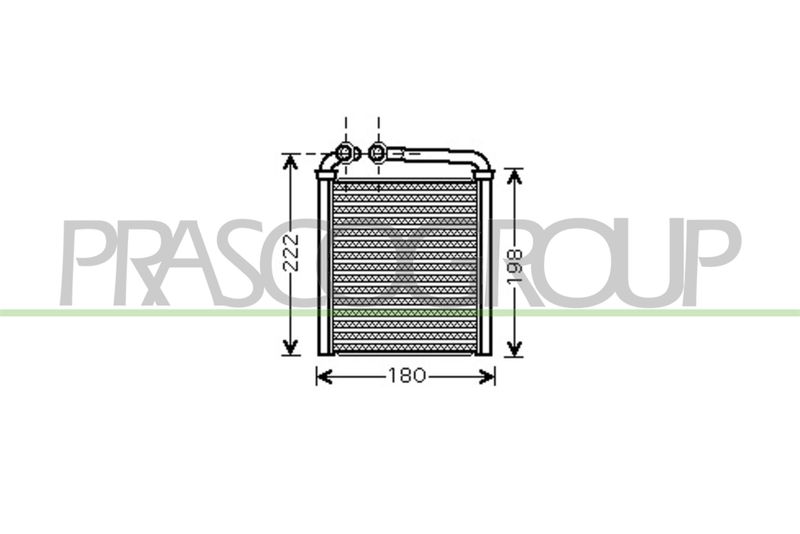 PRASCO Scambiatore calore, Riscaldamento abitacolo VG036H002