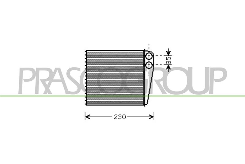 PRASCO Scambiatore calore, Riscaldamento abitacolo VG055H001