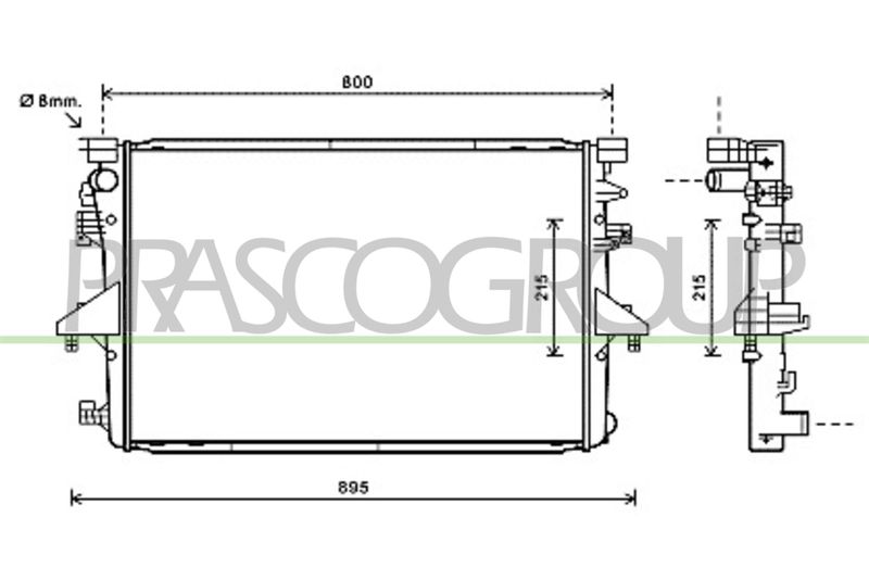 PRASCO Radiatore, Raffreddamento motore VG919R001