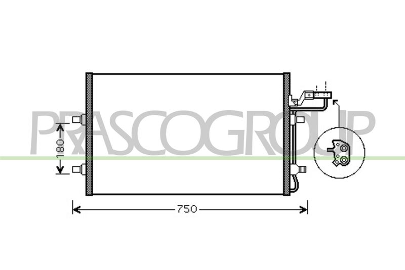 PRASCO Condensatore, Climatizzatore VV220C004