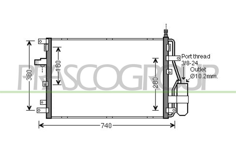 PRASCO Condensatore, Climatizzatore VV710C002