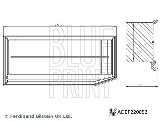 BLUE PRINT Filtro aria ADBP220052