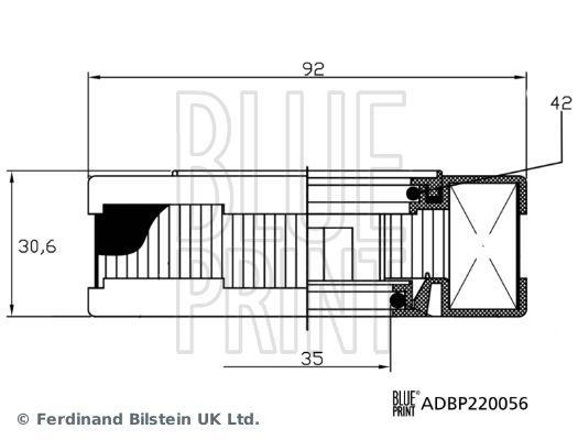 BLUE PRINT Filtro, Ventilazione monoblocco ADBP220056
