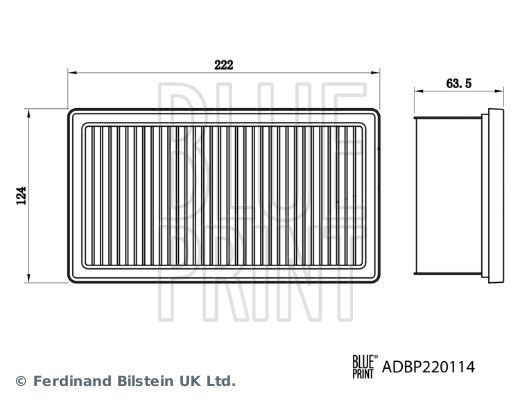 BLUE PRINT Filtro aria ADBP220114