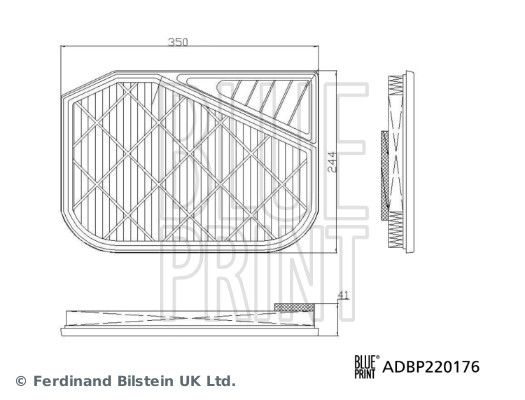 BLUE PRINT Filtro aria ADBP220176