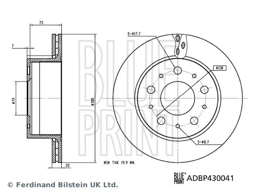 BLUE PRINT Discofreno ADBP430041